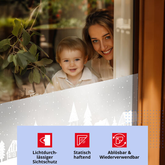 Fensterfolie static window border Winter Homes image number null